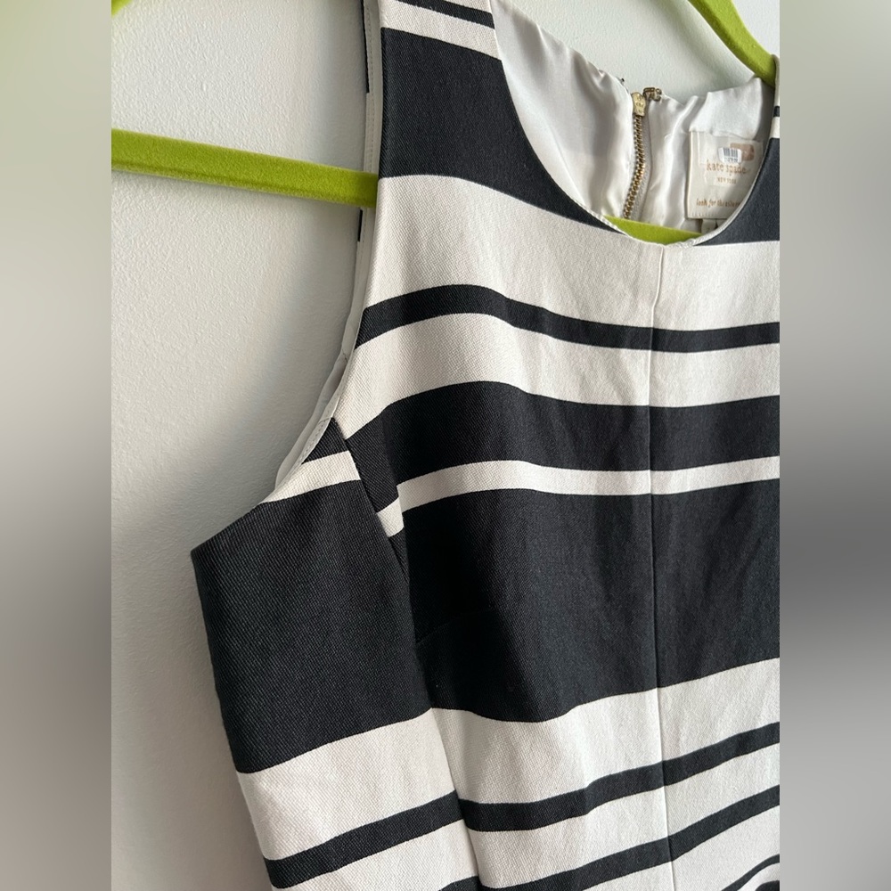 Kate Spade Black and White Cape Stripe Dress, 2 - Picture 10 of 10